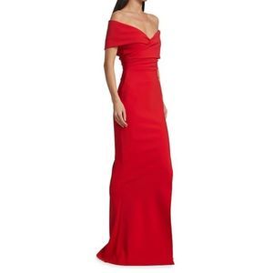 Chiara Boni Red Off-Shoulder Dress